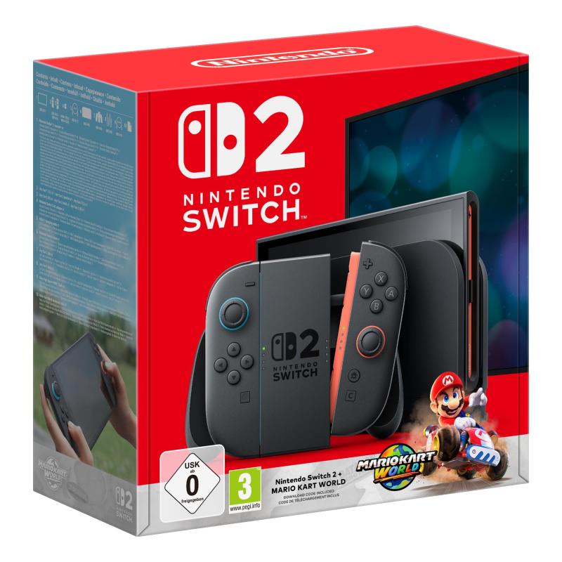 nintendo-switch-2-mario-kart-world-console-da-gioco-portatile-201-cm-79-256-gb-touch-screen-wi-fi-nero Nintendo Switch 2 + Mario Kart World console da gioco portatile 20,1 cm (7.9") 256 GB Touch screen Wi-Fi Nero - immagine 1