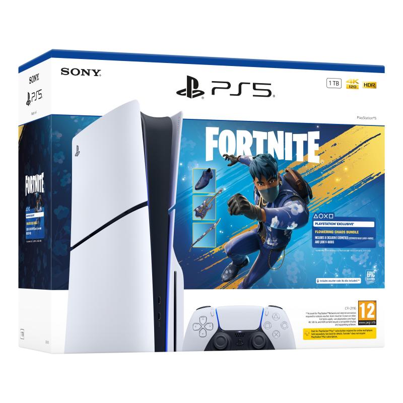sony-playstation-5-fortnite-flowering-chaos-bundle-1-tb-wi-fi-nero-bianco Sony PlayStation 5 - Fortnite Flowering Chaos Bundle 1 TB Wi-Fi Nero, Bianco - immagine 1