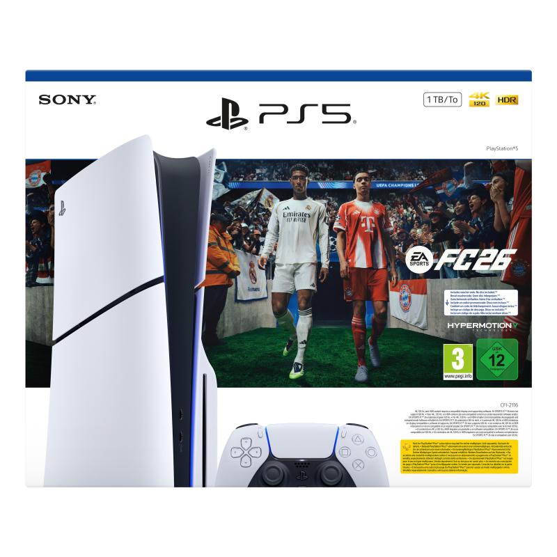 sony-ps5-laufwerk-ea-sports-fc-26-bundle-1-tb-wi-fi-nero-bianco Sony PS5 Laufwerk - EA Sports FC 26 Bundle 1 TB Wi-Fi Nero, Bianco - immagine 1